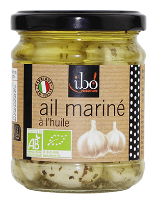 Ibo! Gemarineerde knoflook op olie bio 190g - 3939
