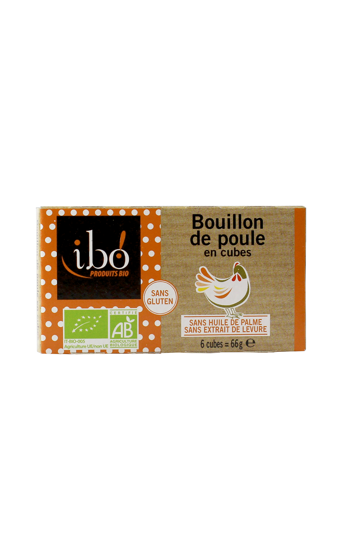 Ibo! Kipbouillon kubus bio 66g - 3953