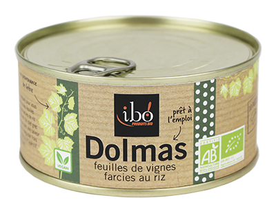 Ibo! Dolmas Wijnbladeren gevuld met rijst bio 280g