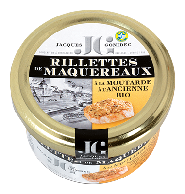 Jacques Gonidec Rilettes van makreel met ouderwetse mosterd 90g - 3024