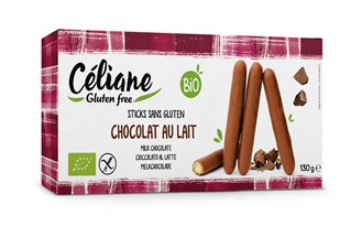 Céliane Stokjes melkchocolade bio & glutenvrij 130g - 1706