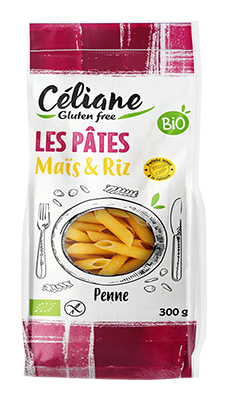 Céliane Penne rijst & maïs bio & glutenvrij 300g