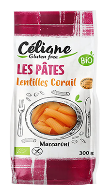 Céliane Macaroni koraal linzen bio & glutenvrij 300g