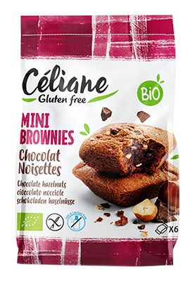 Céliane Brownies chocolade hazelnoot bio & glutenvrij 170g