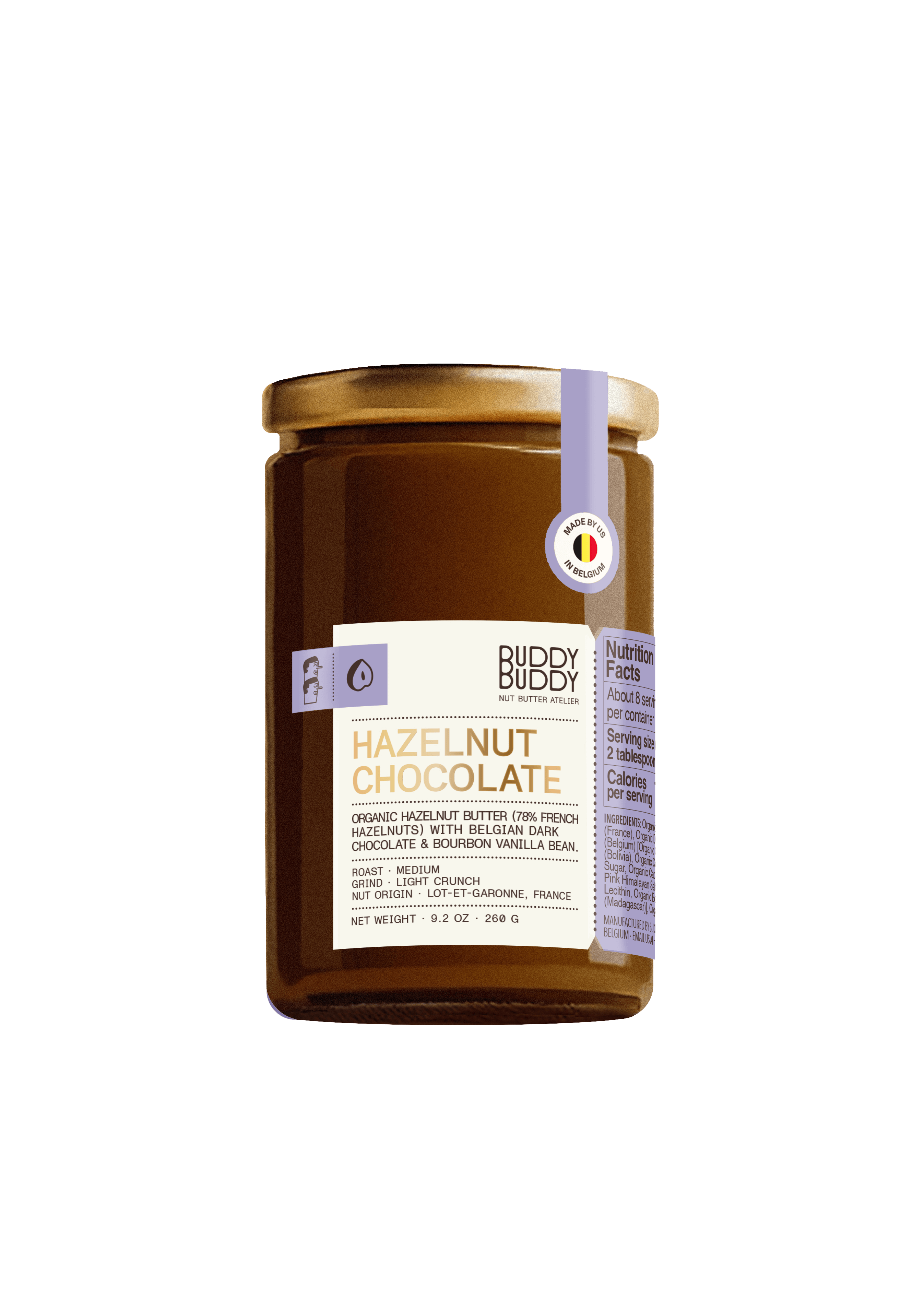 Buddy buddy Pindakaas met zwarte chocolade bio 260g - 9651