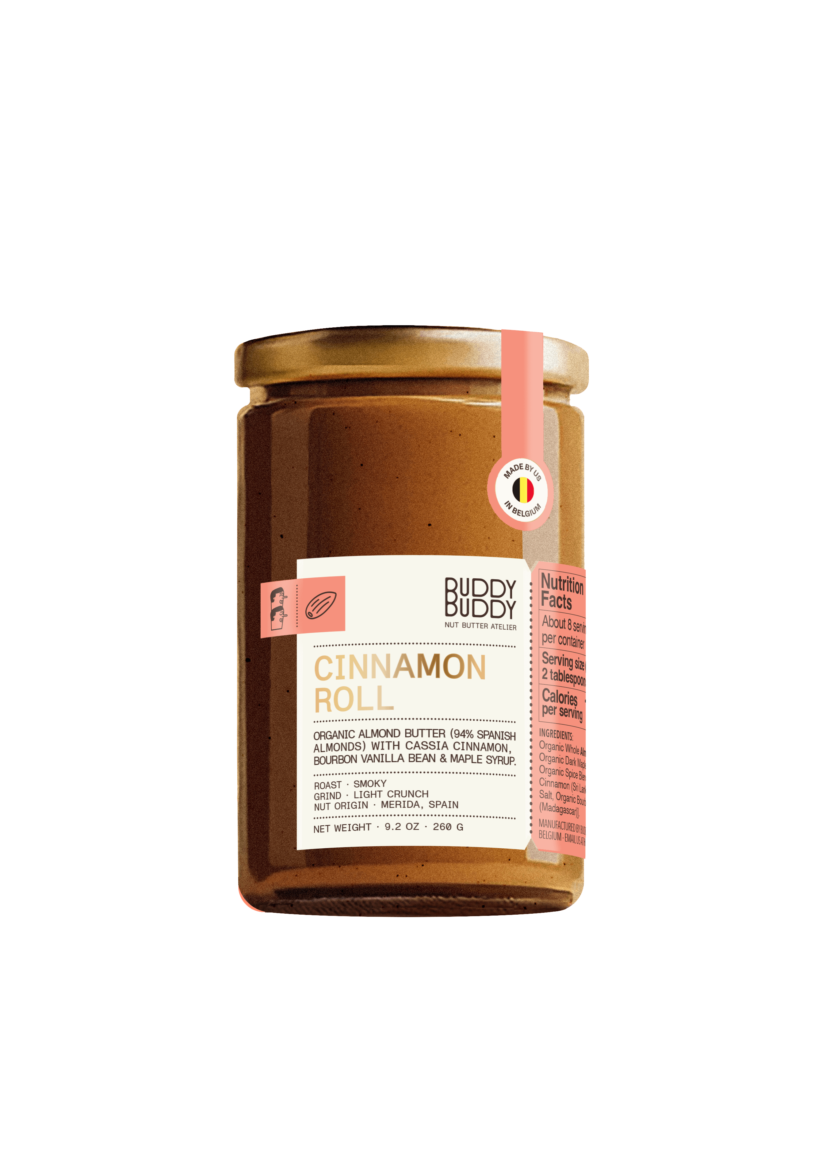 Buddy Buddy Amandelpasta met kaneel bio 260g - 9663