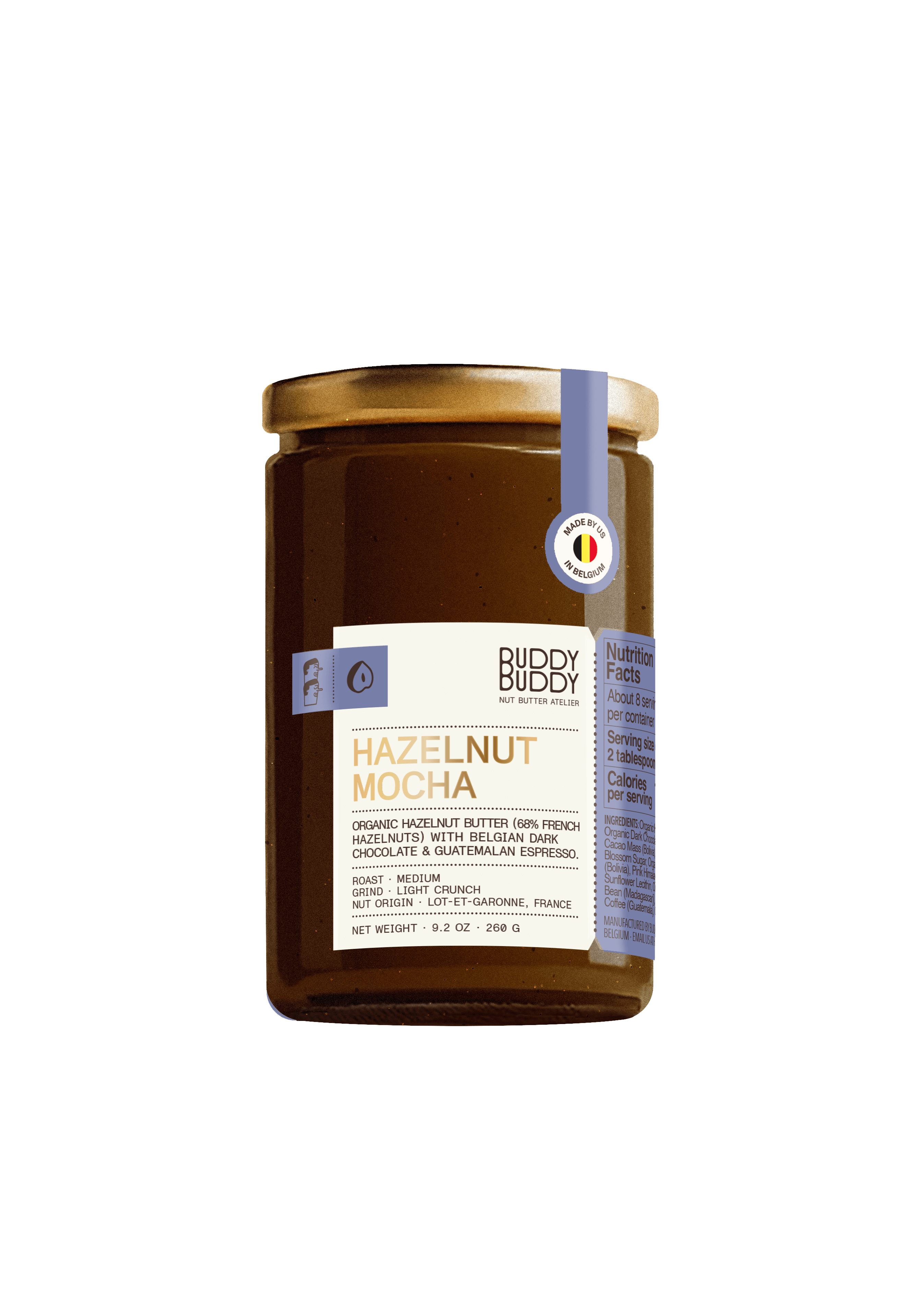 Buddy Buddy Praliné mokka notenboter bio 260g - 9665