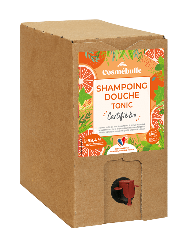 Cosmébulle Douche shampoo/tonic (sinaas, basilicum) bulk 10L - 5350