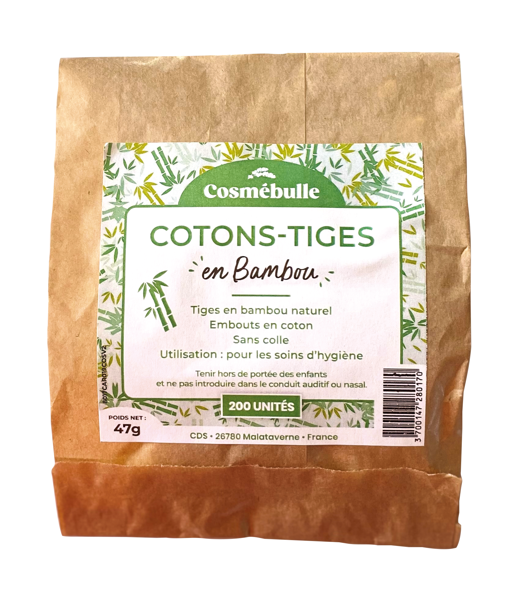 Cosmébulle Bamboe wattenstaafjes 200 stuks - 5358