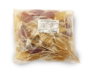 Perronneau Assortiment van 150 honing+fruitlolly's (citroen, aardbei, sinaasappel en appel) bio 1.725kg - 6298