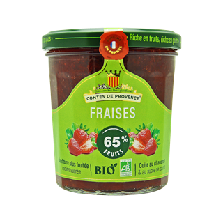 Les Comtes de Provence Aardbeien confituur bio 350g - 8105
