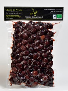 La Ferme des Arnaud Zwarte olijven nyons AOC bio 500g - 7815