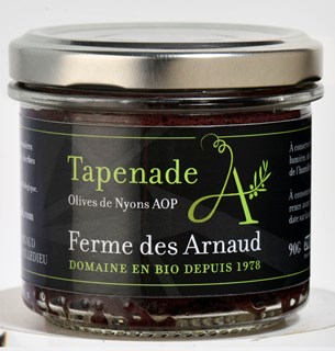 La Ferme des Arnaud Zwarte olijven tapenade bio 90g - 7818