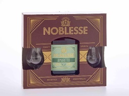 Noblesse Giftbox Amaretto Belgisch bio 28° 70cl + 2 glazen