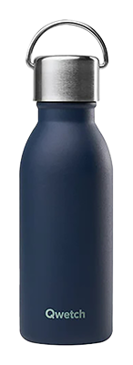 Qwetch Thermosfles active mat marineblauw 350ml