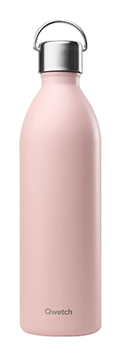 Qwetch Thermosfles active mat pastel roze 1000ml