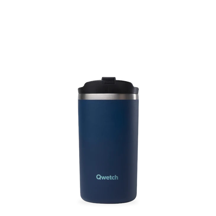 Qwetch Travel mug mat middernacht blauw 350ml