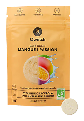 Qwetch Solid drinks Mango & passievrucht bio 3pastilles