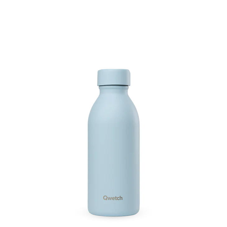 Qwetch Thermosfles icon mat pastelblauw 500ml