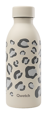 Qwetch Thermosfles icon luipaard zand 500ml