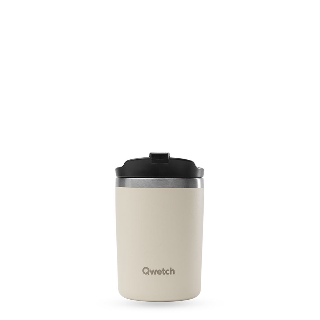 Qwetch Travel mug mat zand 240ml
