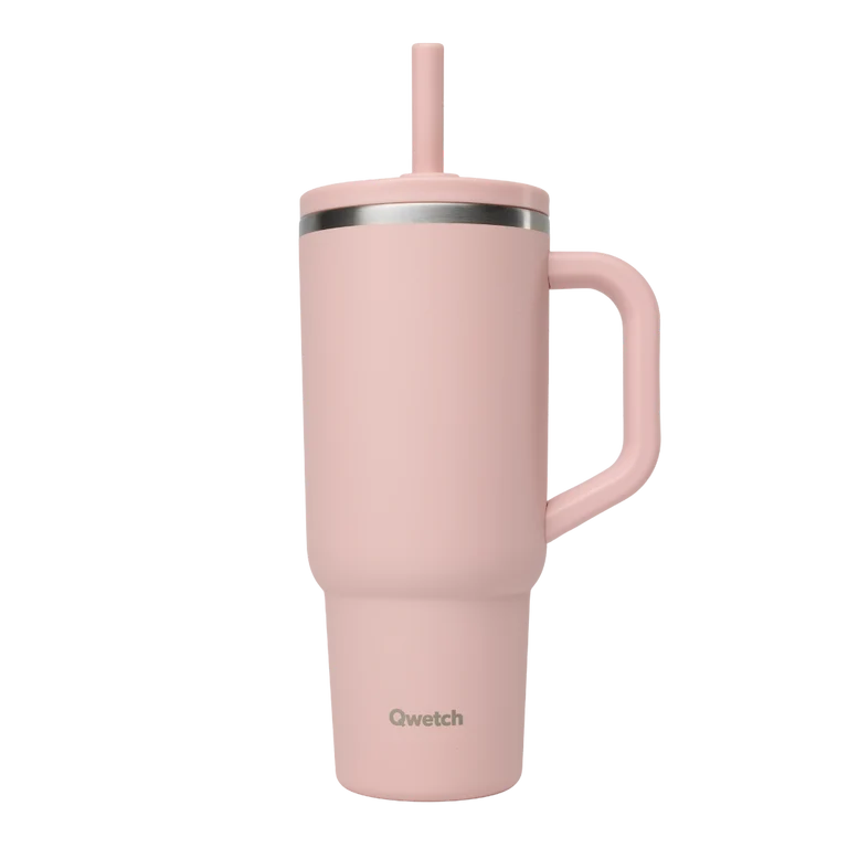 Qwetch Travel Cup met lekvrije dop - PASTEL - Roze - 900ml