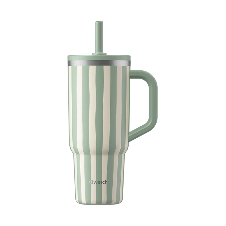 Qwetch Travel Cup met lekvrije dop - ALLURE - Lindegroen - 900ml