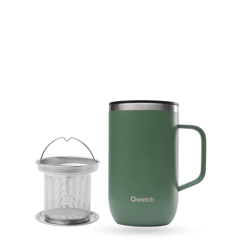 Qwetch Theemok met filter - MATT - Kaki - 470ml
