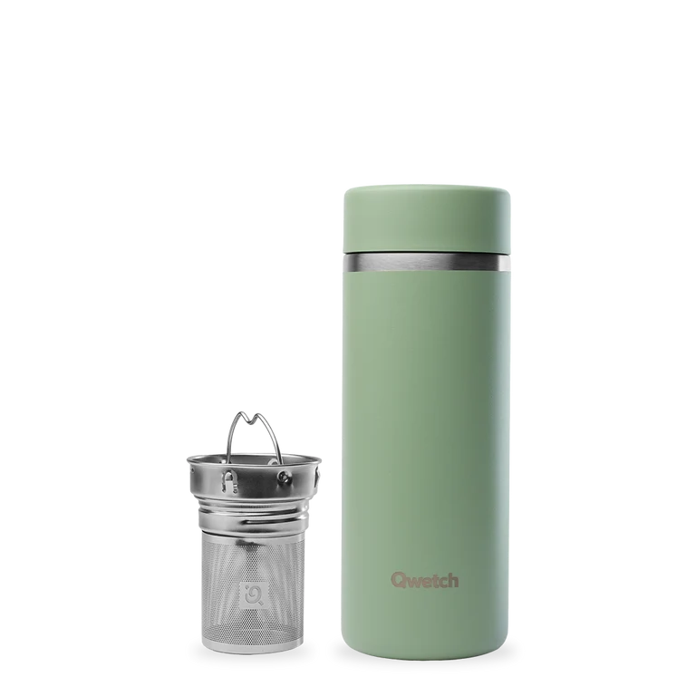 Qwetch Theepot RVS - Matt - Lindegroen - 400ml