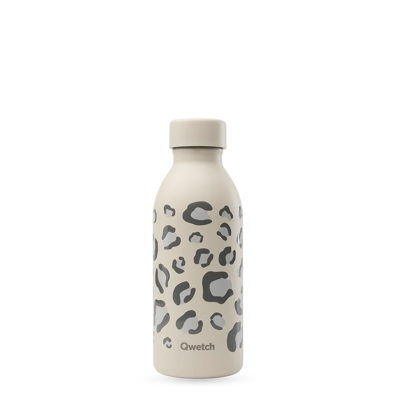 Qwetch Thermosfles ICON - WILD LEO - Zand - 350ml