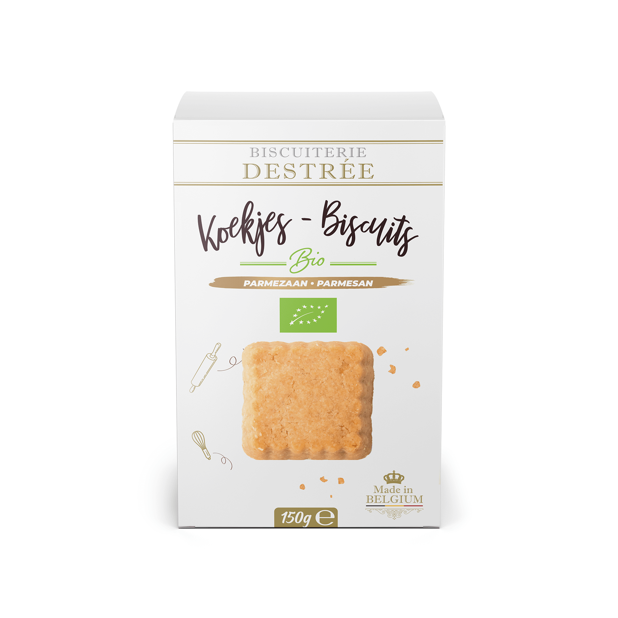 Biscuiterie Destrée Parmezaan koekjes bio 150g