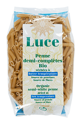 Luce Penne halfvolkoren gedroogd op lage temperatuur bio 500g