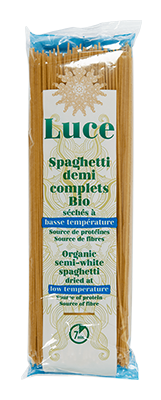 Luce Spaghetti halfvolkoren gedroogd op lage temperatuur bio 500g
