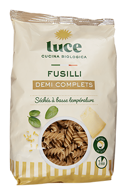 Luce Fusilli halfvolkoren gedroogd bij lage temperatuur bio 500g