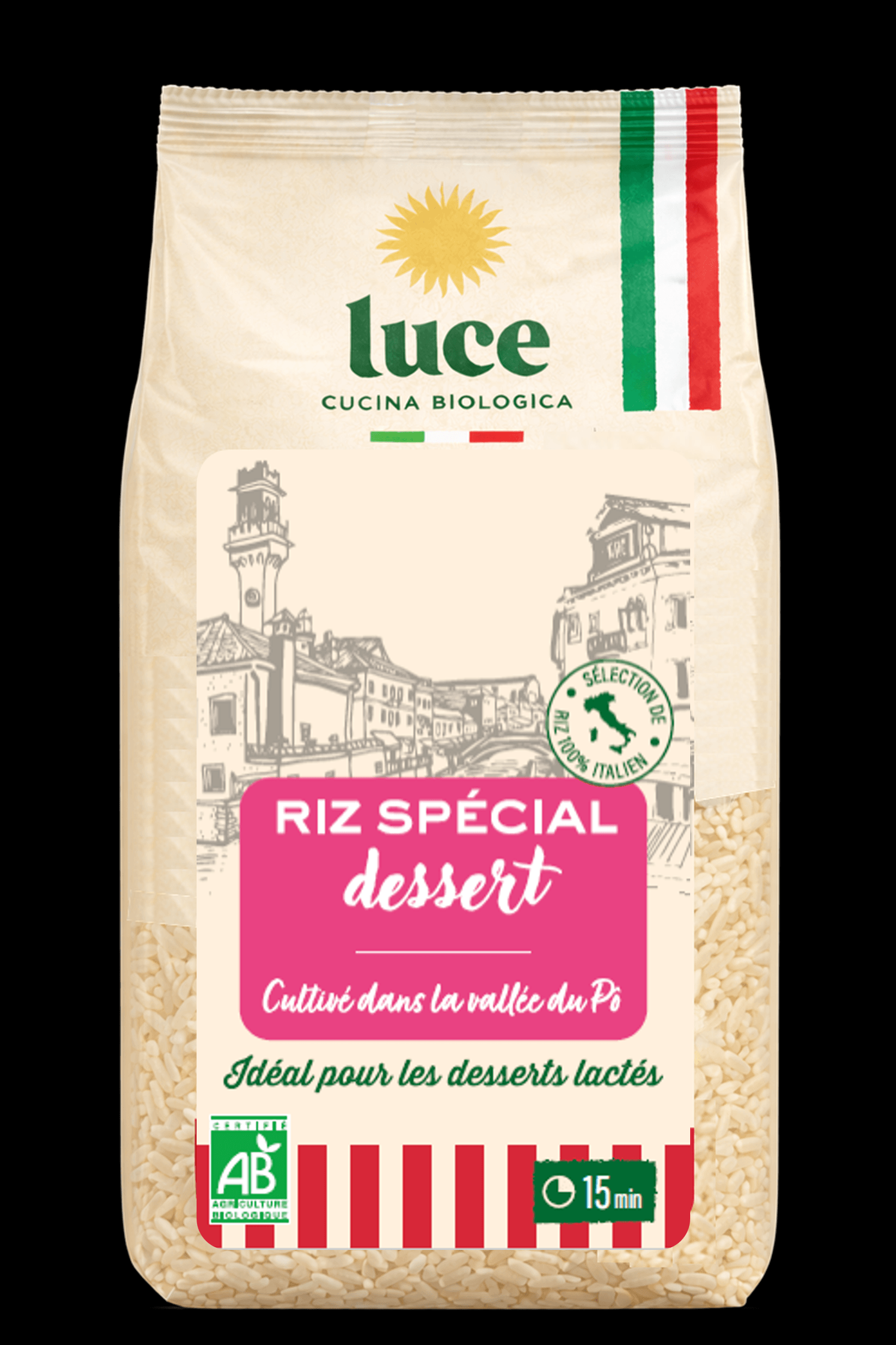Luce Rijst(dessert) rond wit Italië bio 1kg