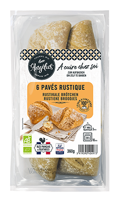 L'Angelus Rustieke broodjes bio 6x60g