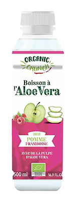 Organic Crunch Aloë vera drink appel & framboos bio 500ml