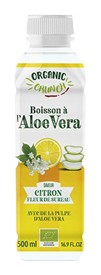 Organic Crunch Aloë vera drink citroen & vlierbloesem bio 500ml