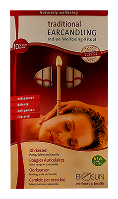 Biosun Oorkaarsen - honing, salie en kamille per 10 + 2 gratis