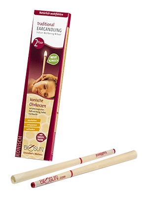 Biosun Conische oorkaarsen - honing, salie en kamille 4 stuks