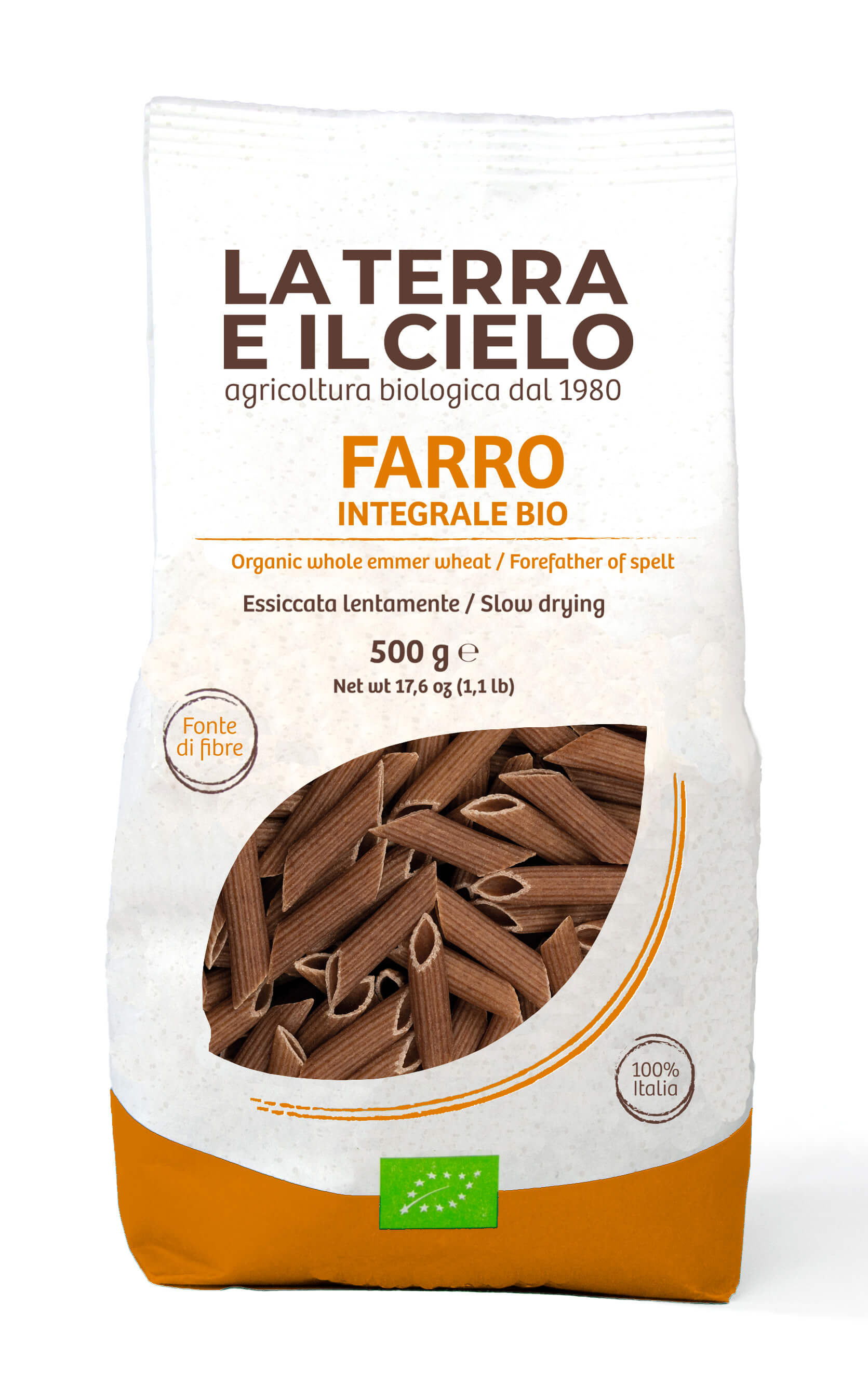 La Terra e il Cielo Penne spelt volkoren bio 500g