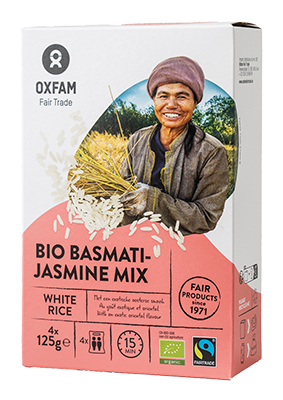 Oxfam Basmati/Jasmijnmix builtjes bio 4x125g