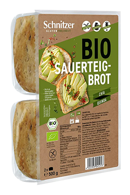Schnitzer Zuurdesembrood chia en quinoa bio 500g