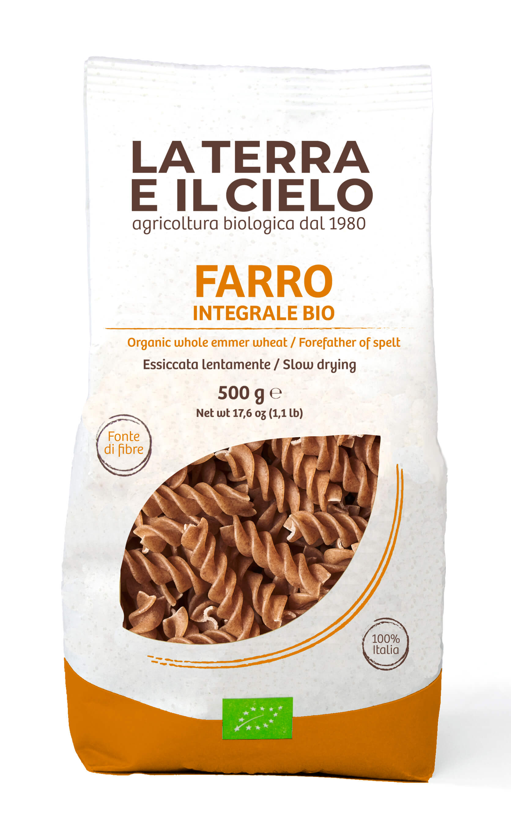 La Terra e il Cielo Fusilli spelt halfvolkoren bio 500g