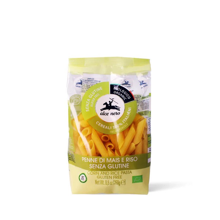 Alce Nero Penne maïs en rijst glutenvrij bio 250g