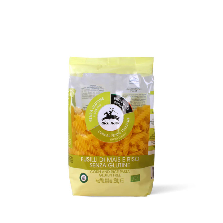 Alce Nero Fusilli maïs- en rijst glutenvrij bio 250g