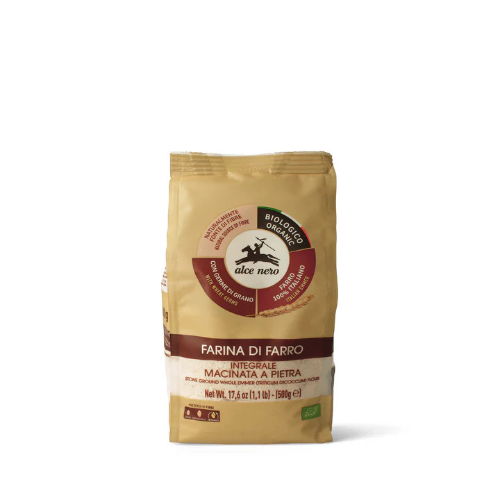 Alce Nero Tarwebloem volkoren emmer steengemalen bio 500g