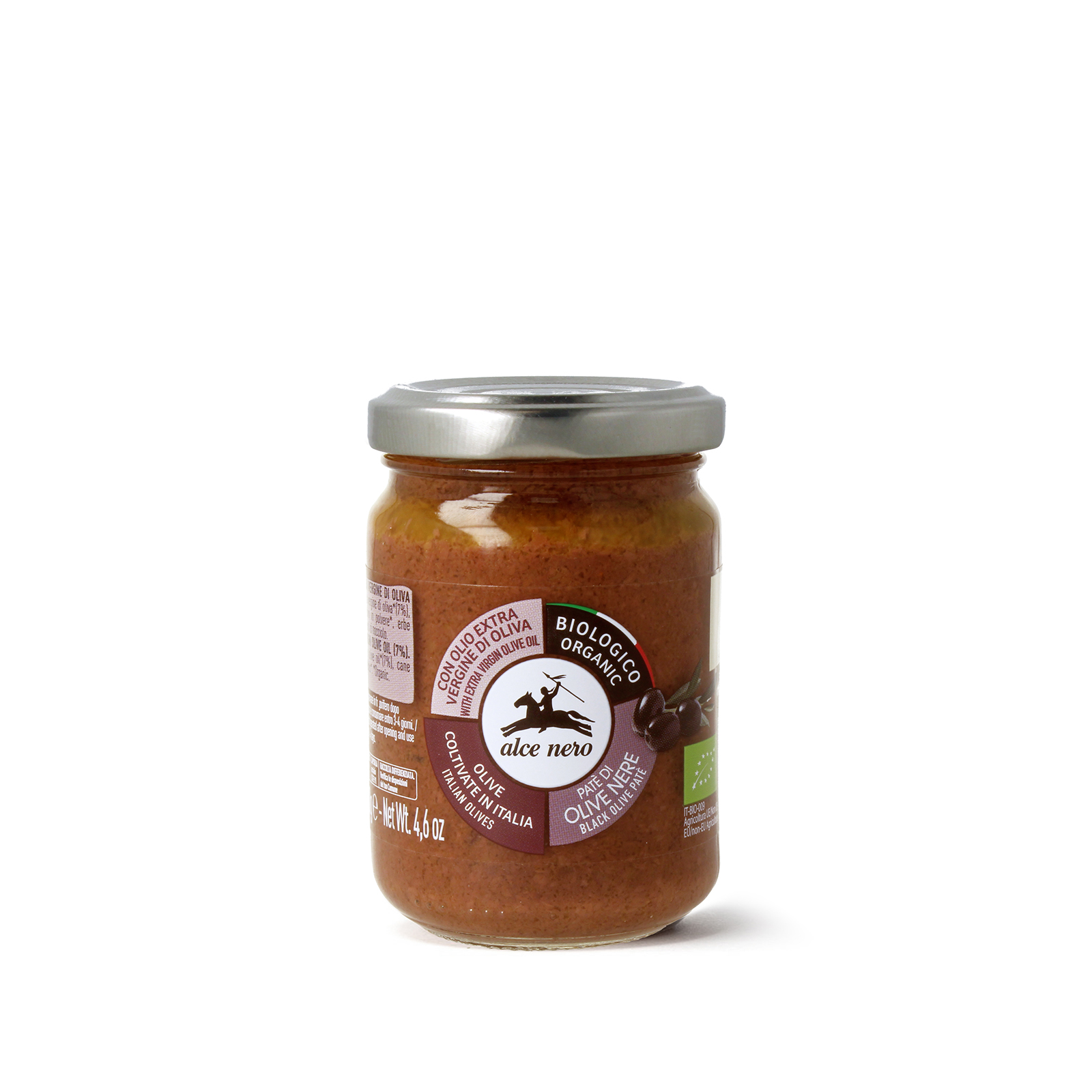 Alce Nero Paté met zwarte olijven bio 130g
