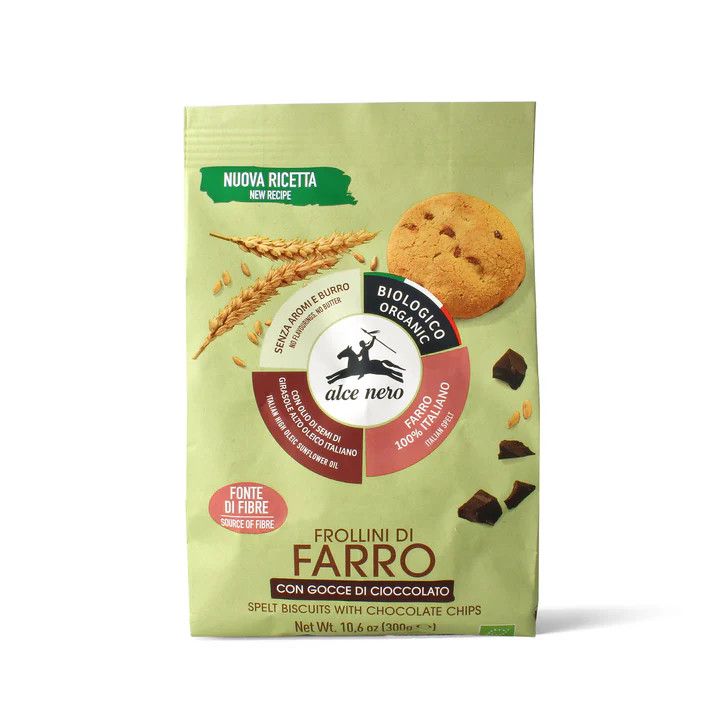 Alce Nero Tarwekoekjes met chocoladestukjes bio 300g