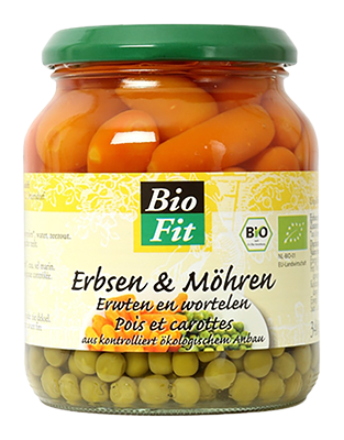 Biofit Erwten en wortelen bio 370ml